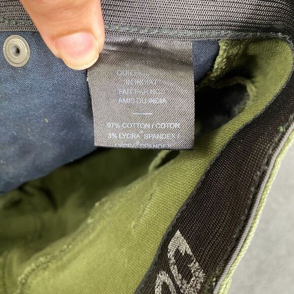 Dovetail Workwear Maven Slim Short Women’s 00 Green Grunge Cut Off - Picture 8 of 9